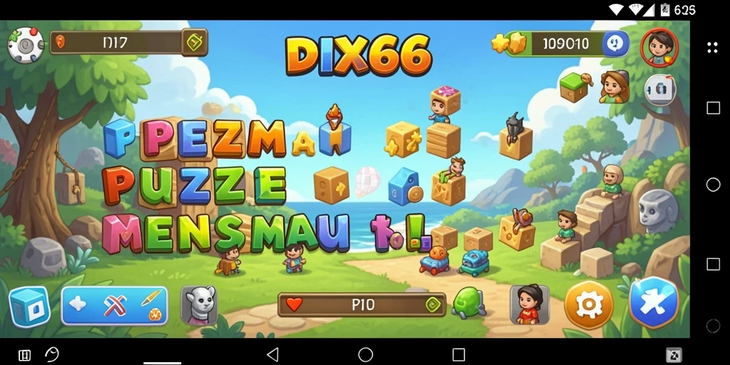 Screenshot gameplay IDX66 yang menampilkan permainan Puzzle yang seru dan menantang.