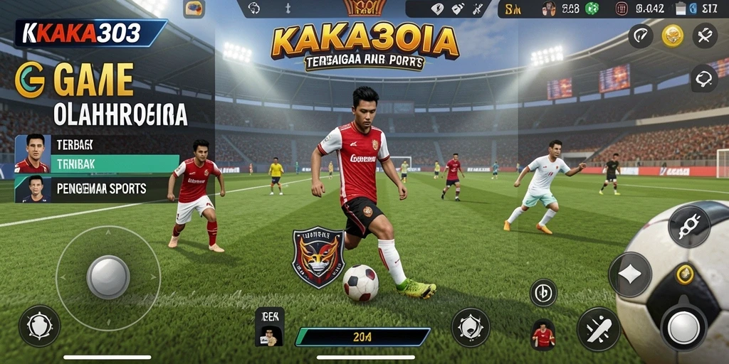 Tampilan gameplay seru dari KAKA303 yang menampilkan aksi olahraga.