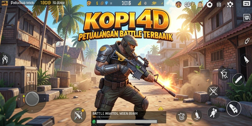 Tangkapan layar KOPI4D memperlihatkan aksi Battle Royale yang mendebarkan.