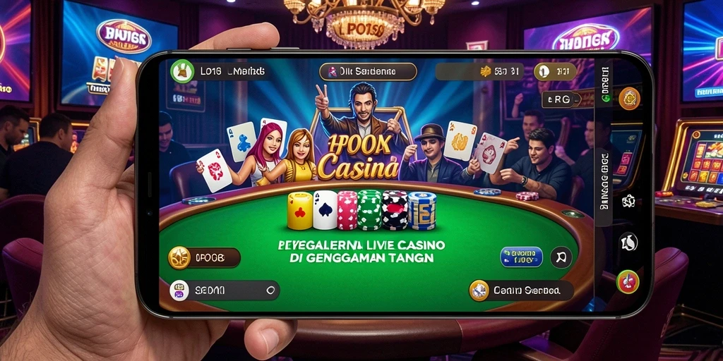Screenshot gameplay LPO138 menunjukkan suasana Live Casino yang mendebarkan.