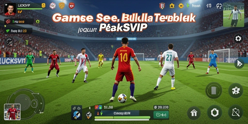 Tampilan gameplay LUCKSVIP yang menampilkan aksi seru sepak bola.