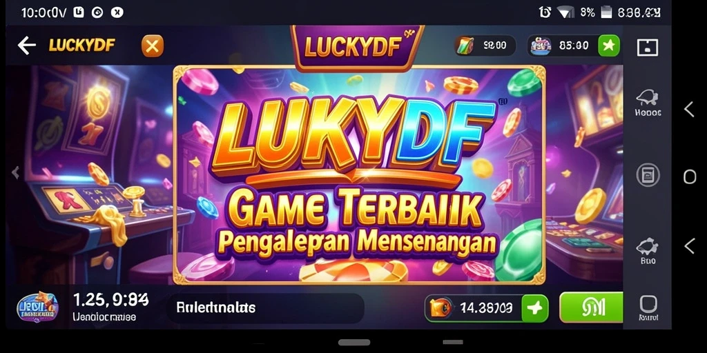Gameplay menarik LUCKYDF dengan berbagai tema slot.