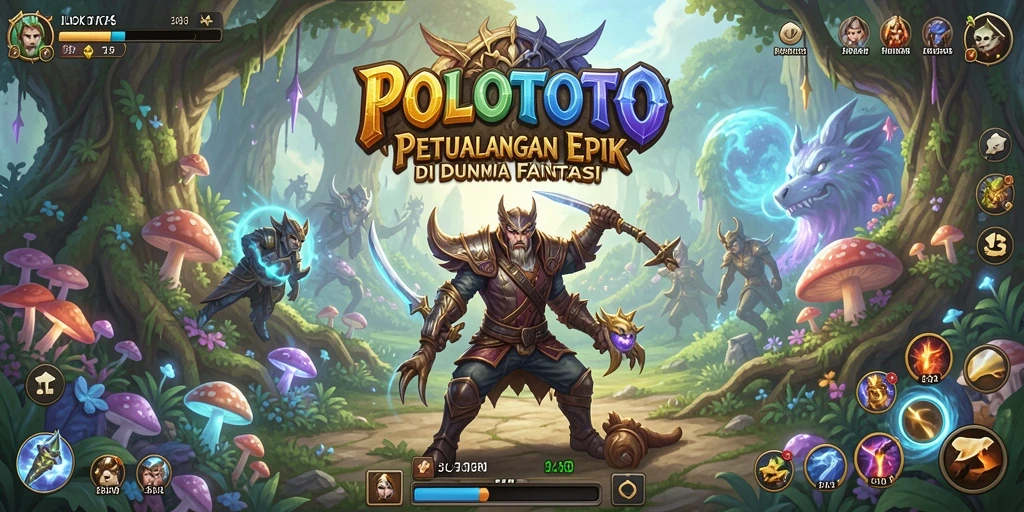 Screenshot menampilkan aksi seru dalam gameplay RPG POLOTOTO.
