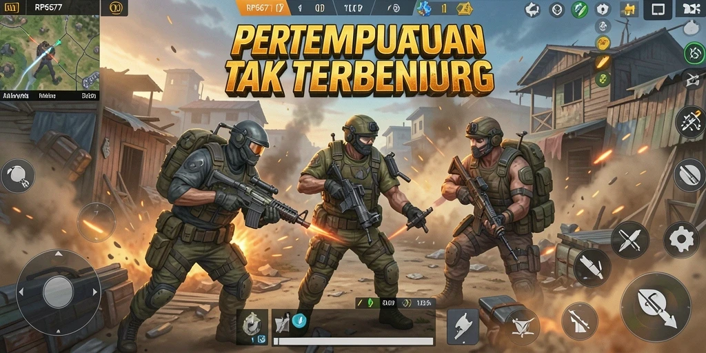 Gameplay menegangkan di arena Battle Royale RP6677.