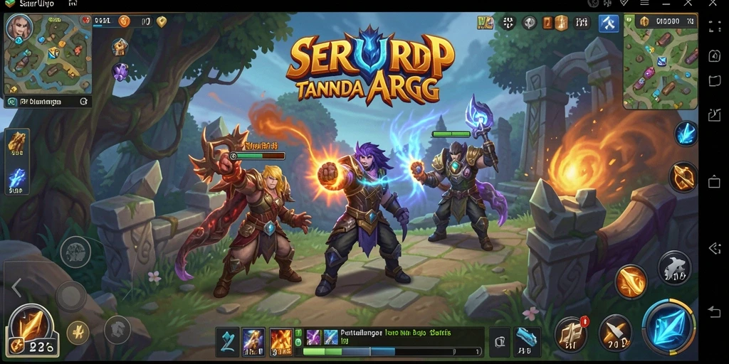 Tangkapan layar permainan SERURP menampilkan aksi pertarungan yang mendebarkan dalam dunia ARPG.