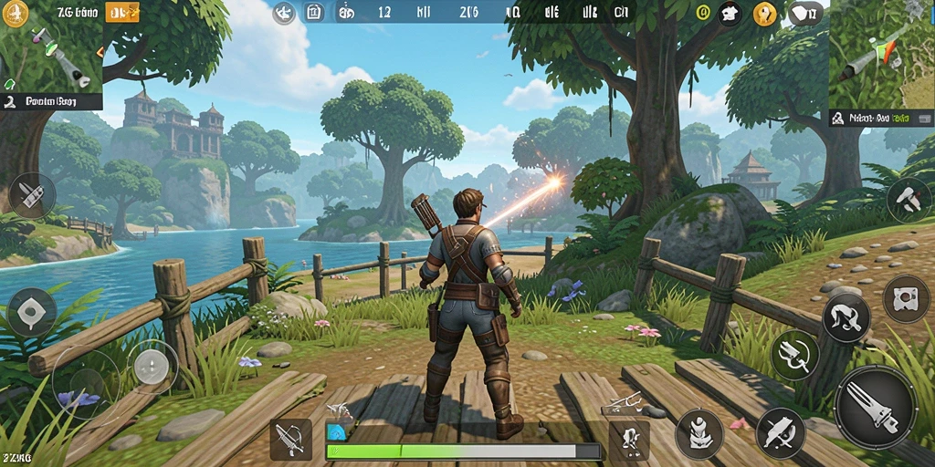 Screenshot menunjukkan petualangan seru di dunia terbuka ZK6.